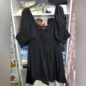 Black mini dress